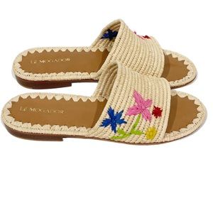 Le Mogador Appolonea Sandals, Nude Embroidery Size 41